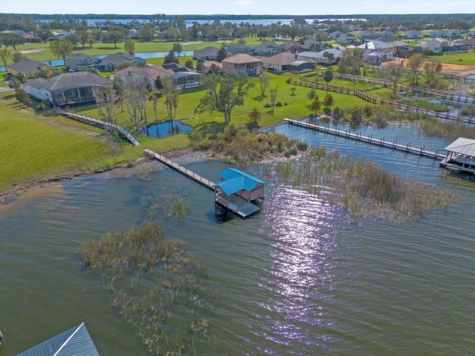 Boat house and backyard