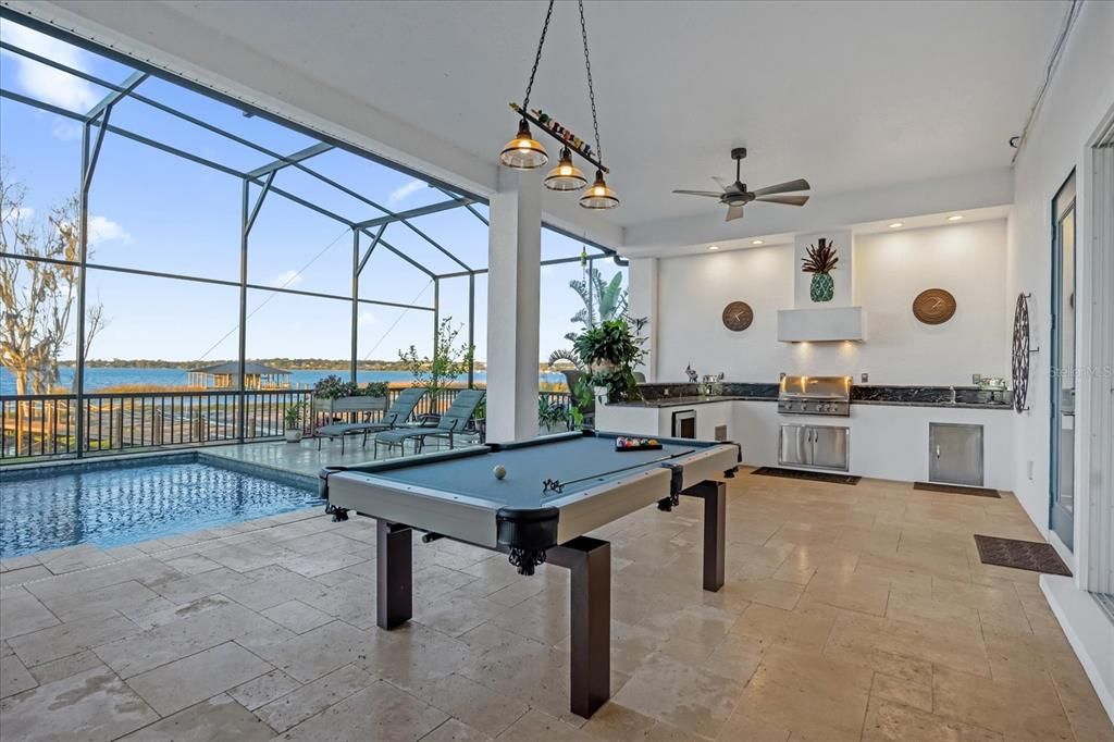 Pool, summer kitchen