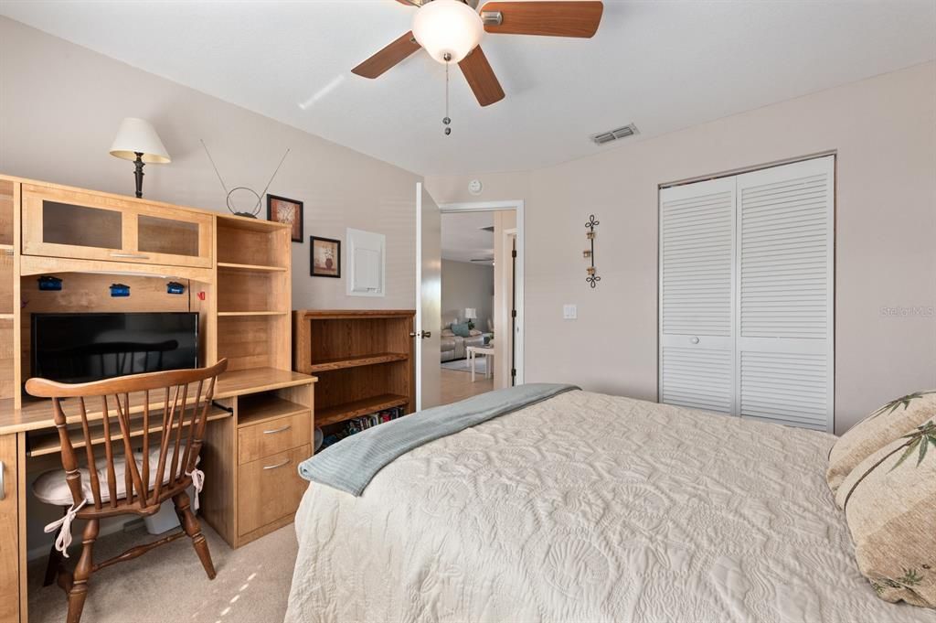 Guest bedroom with walk-in closet - extra storage!