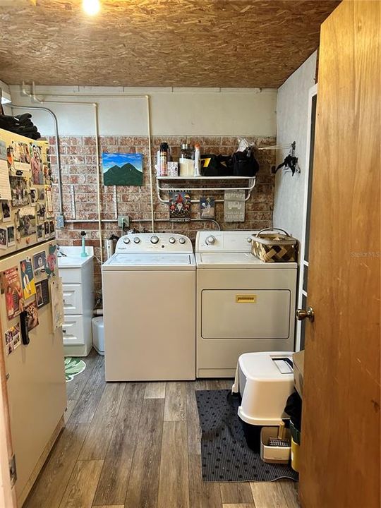 own laundry & water heater