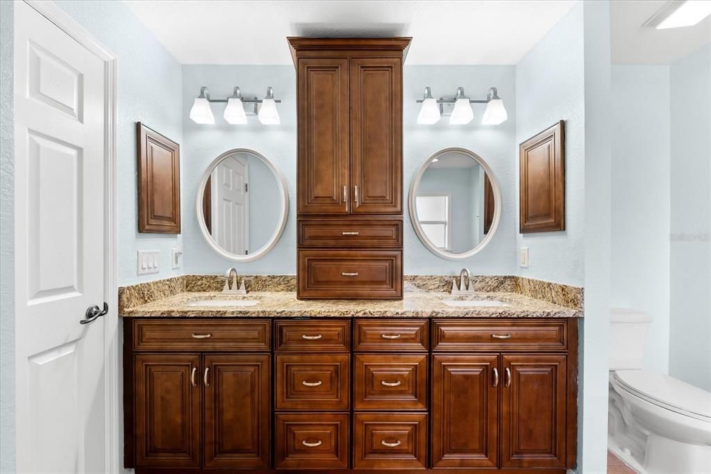 Ensuite Features Dual Vanities and Custom Cabinetry