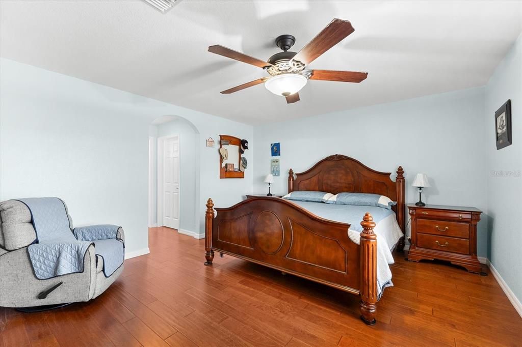 Spacious Primary bedroom with Engineered Hardwood