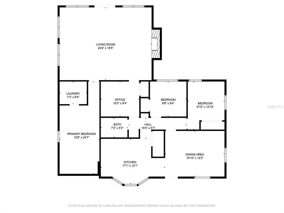 Floor Plan.  Home has a new HVAC, Hot Water Heater and added insulation.