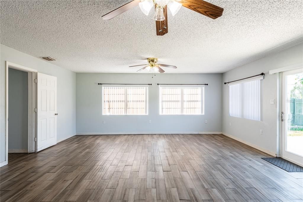 Newer ceramic tile flooring throughout.