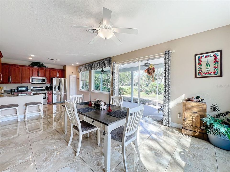 Family room used as large dining area