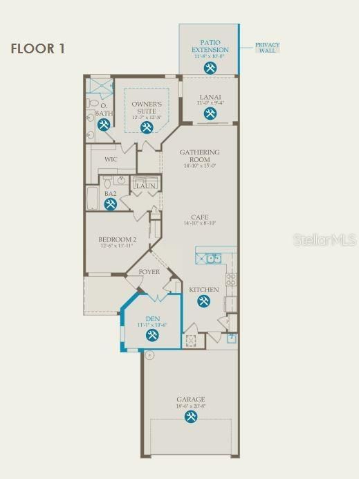 Floorplan with structural options