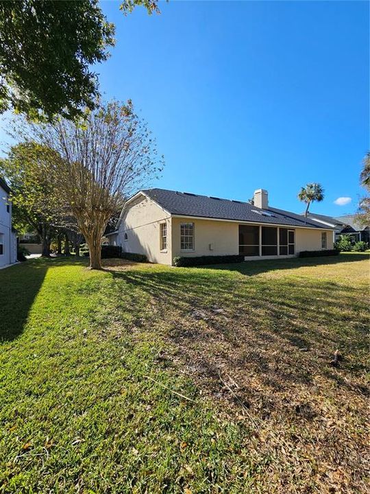 Looking from rear yard