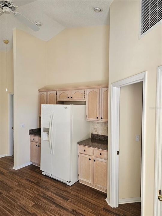 Laminate Wood flooring in Kitchen and Dining