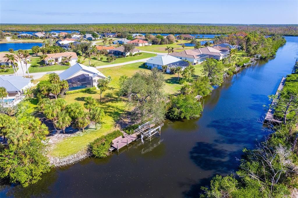 Amberjack Cove Waterway connects to West Coral Creek and then to Gasparilla Pass