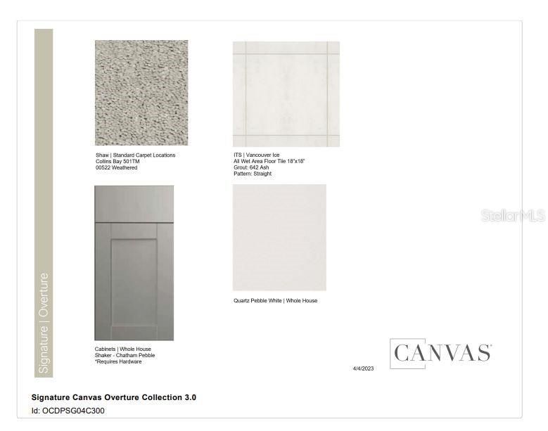 Design Selections.  Home is under construction and selections are subject to change.