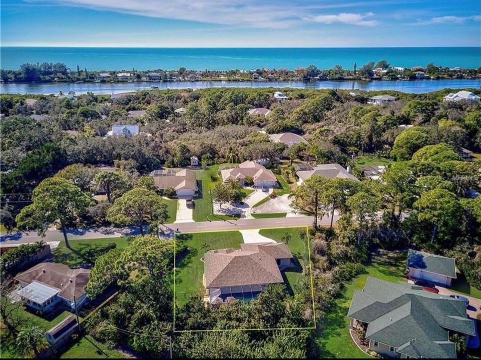 Intracoastal and Manasota Beach aerial view.