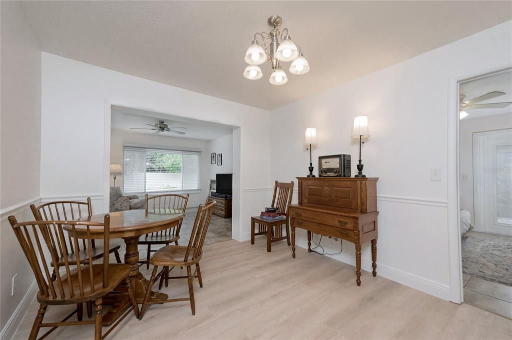 Dining room between kitchen and primary suite