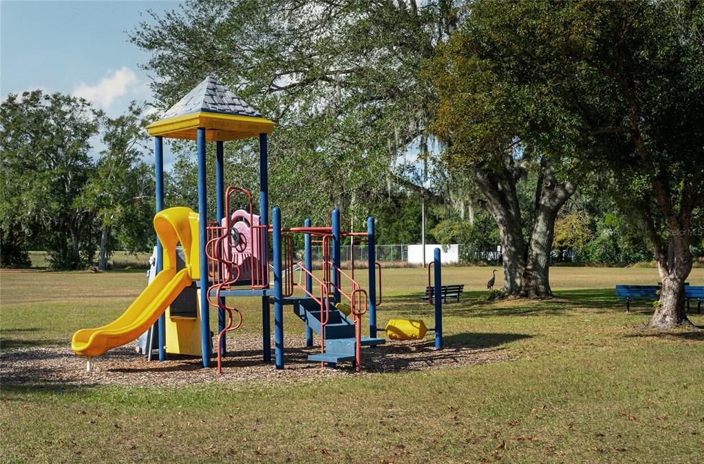 Playground equipment in Woodlands Park