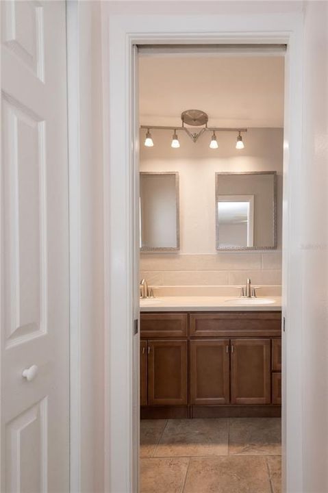 Primary bath with double sinks