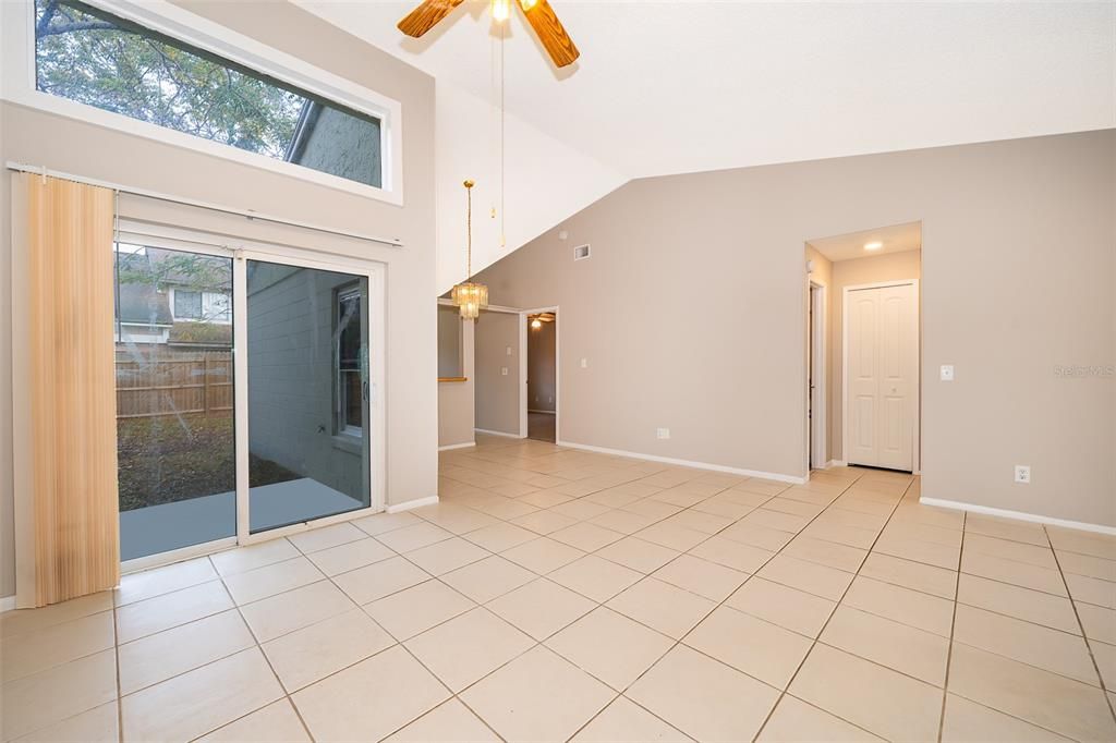 Living Room/Sliding Doors Leading to Back Patio