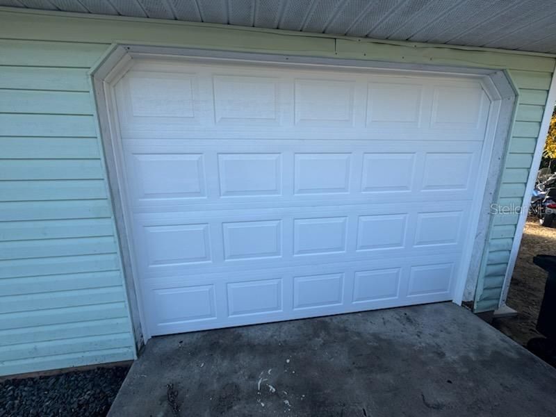 Brand new garage door installed Dec. 2024