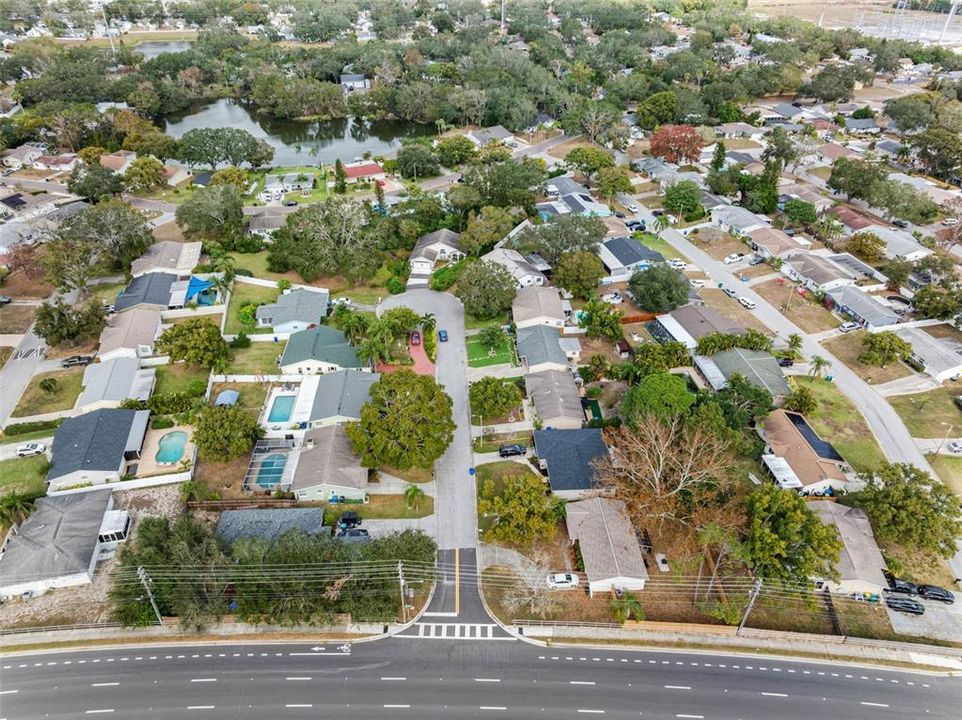 vacant lot to the left of the home