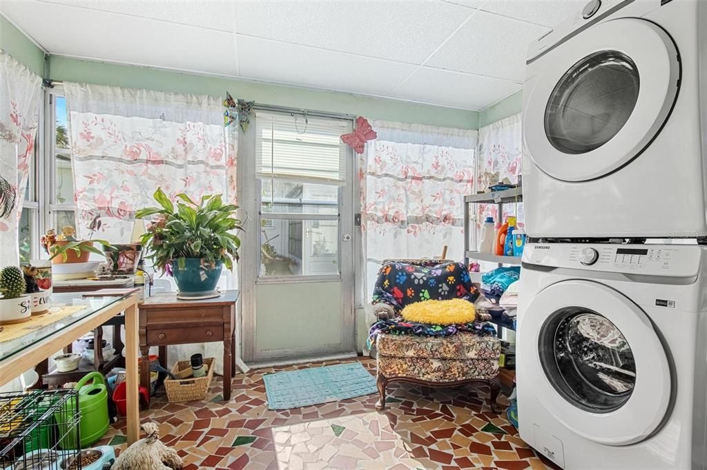 Laundry in Sunroom