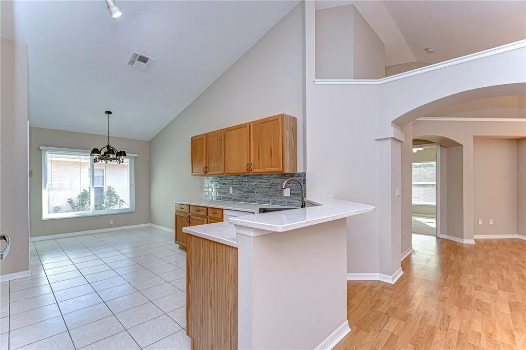 Kitchen boasts an open concept design!