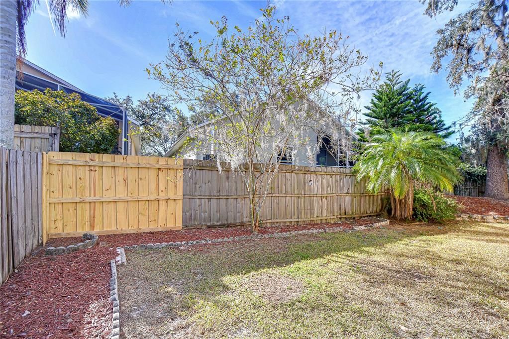 Large fenced in yard.