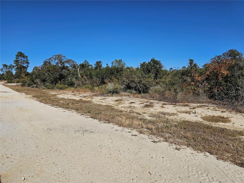 road view to the north.