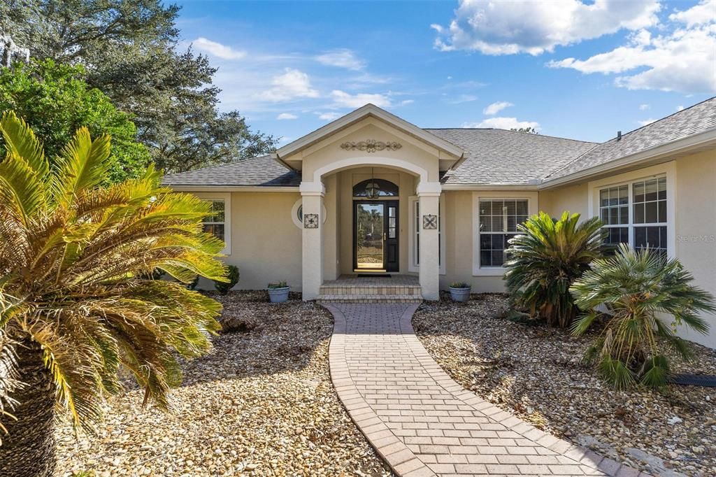 Exterior front entry into home