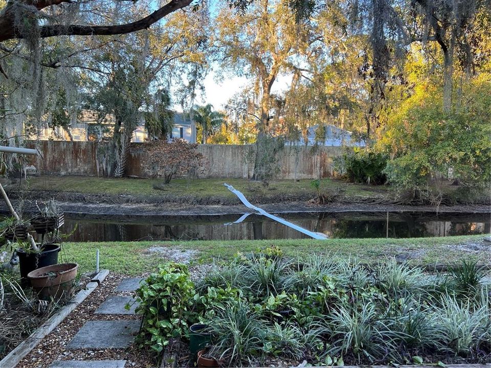 View of Pond behind home