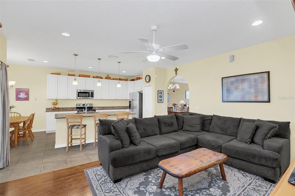 Family Room into Kitchen