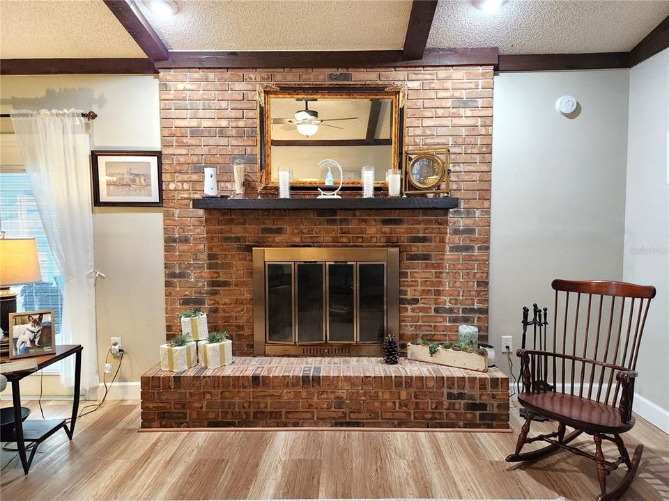 Brick Fireplace