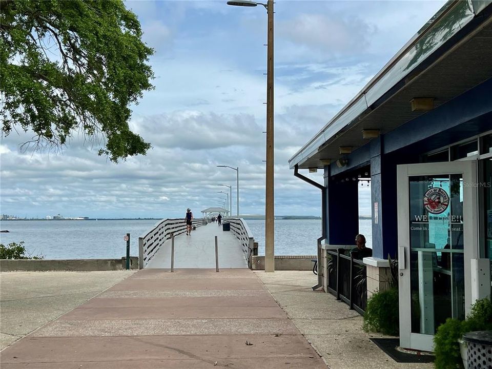 View from park to pier