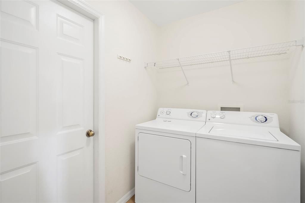 Laundry room off the garage