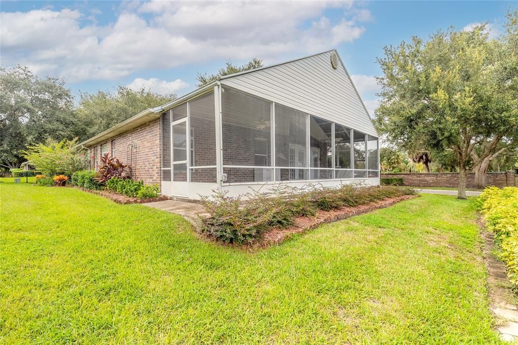 Rear screened porch