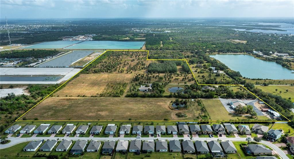 Aerial View of 7200 sq. ft. Commercial Building and Acreage