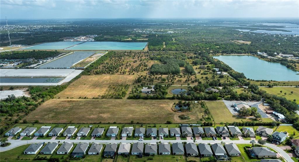 Aerial View of 7200 sq. ft. Commercial Building and Acreage