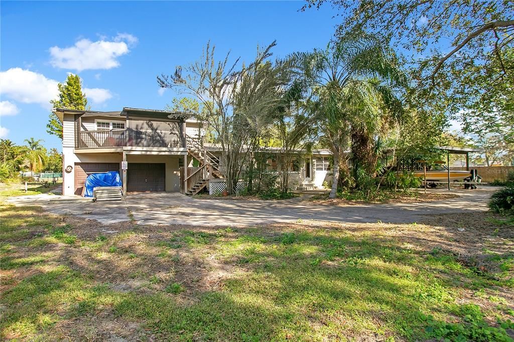 Exterior rear view of home