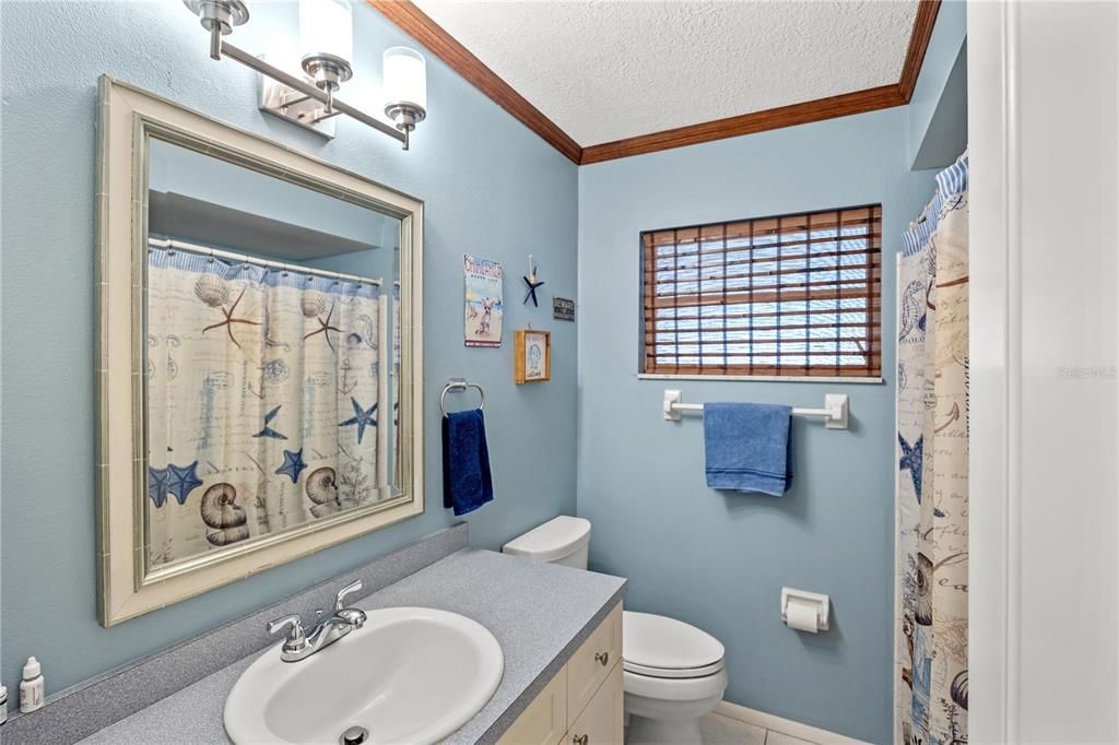 Second bathroom with bathtub/shower