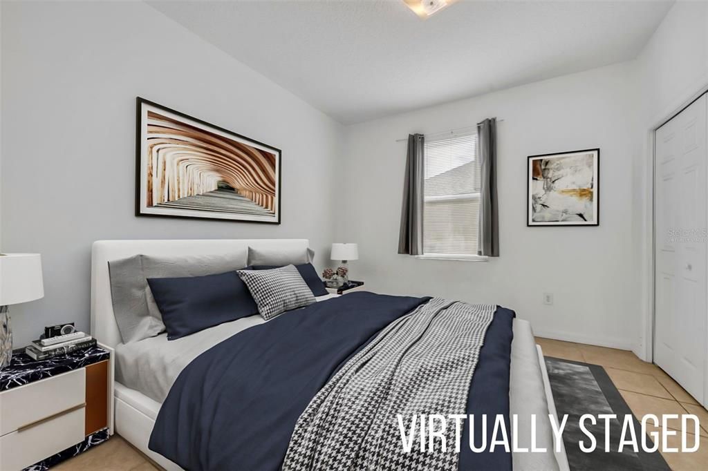 Third downstairs Bedroom - virtually staged