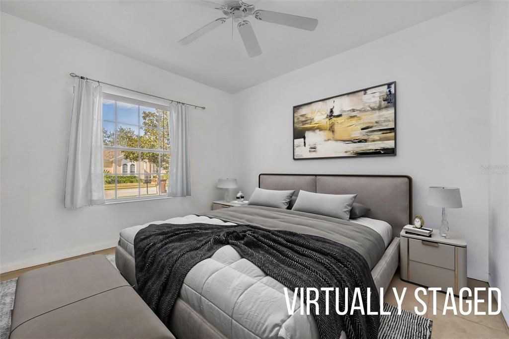 Front bedroom virtually staged