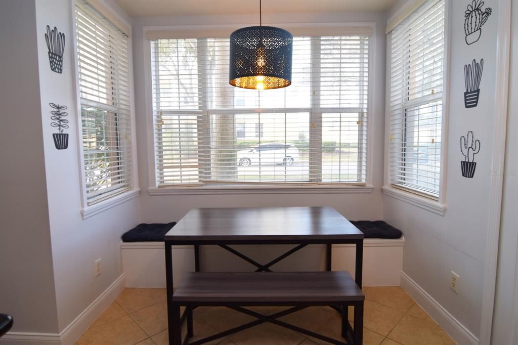 Breakfast nook with window seat