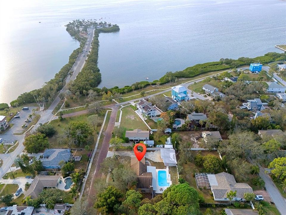 aerial view of proximity to Sunset Beach