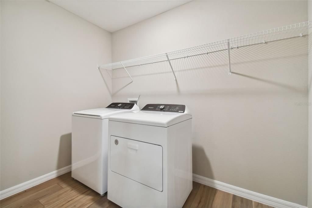 Washer & dryer upstairs with all the bedrooms