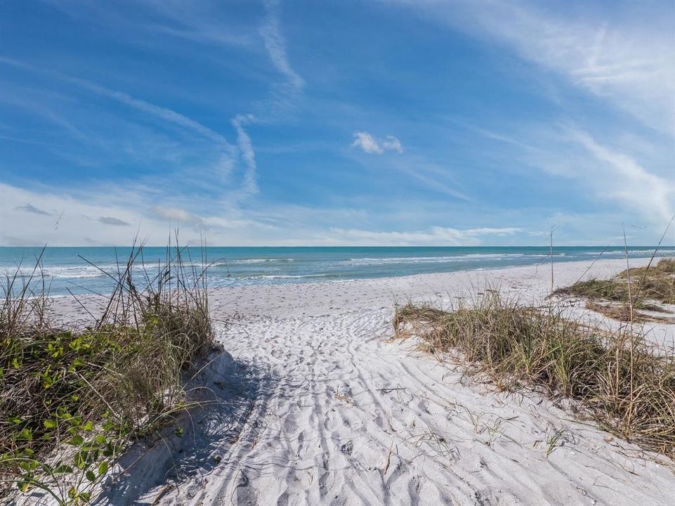 Enjoy the white-sand beach and turquoise waters of the Gulf of Mexico.