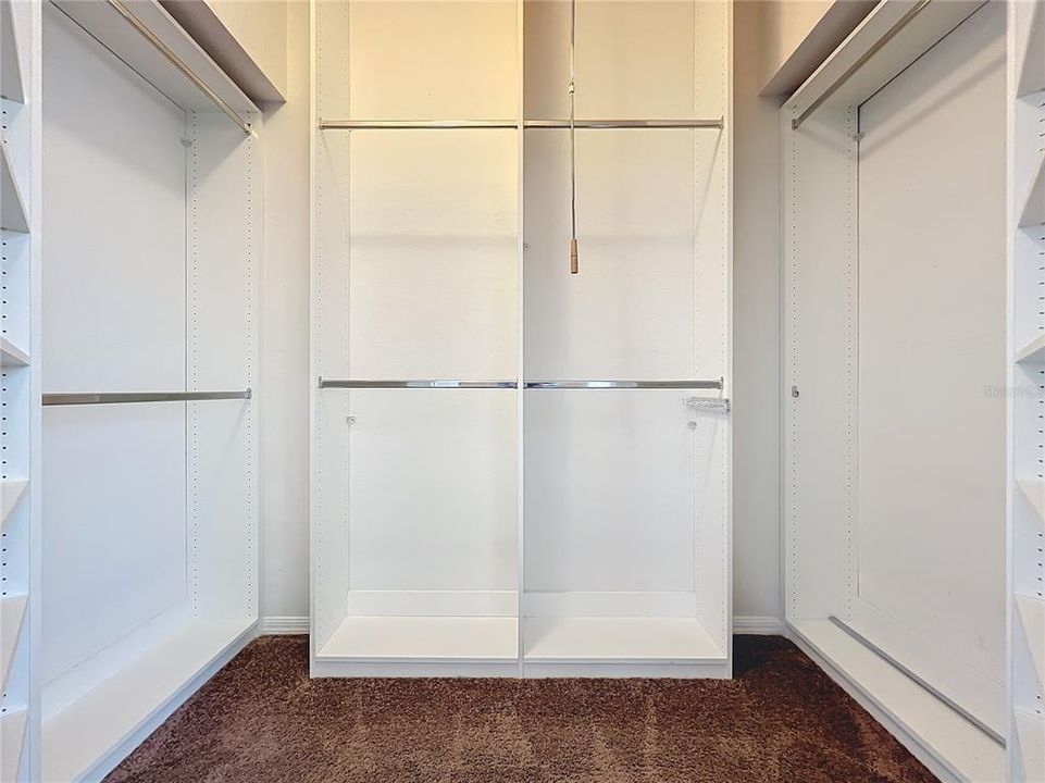 Double walk-in closets