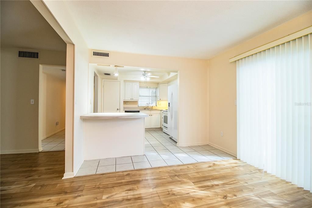 Dining room into Kitchen