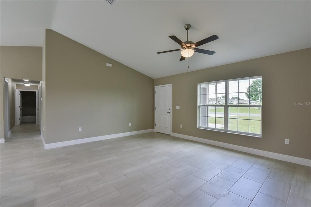 Great Room front Entry and 3 Guest bedroom hallway