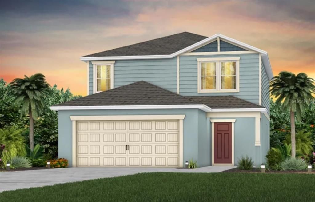 Exterior Design. Artistic rendering for this new construction home. Pictures are for illustrative purposes only. Elevations, colors and options may vary.