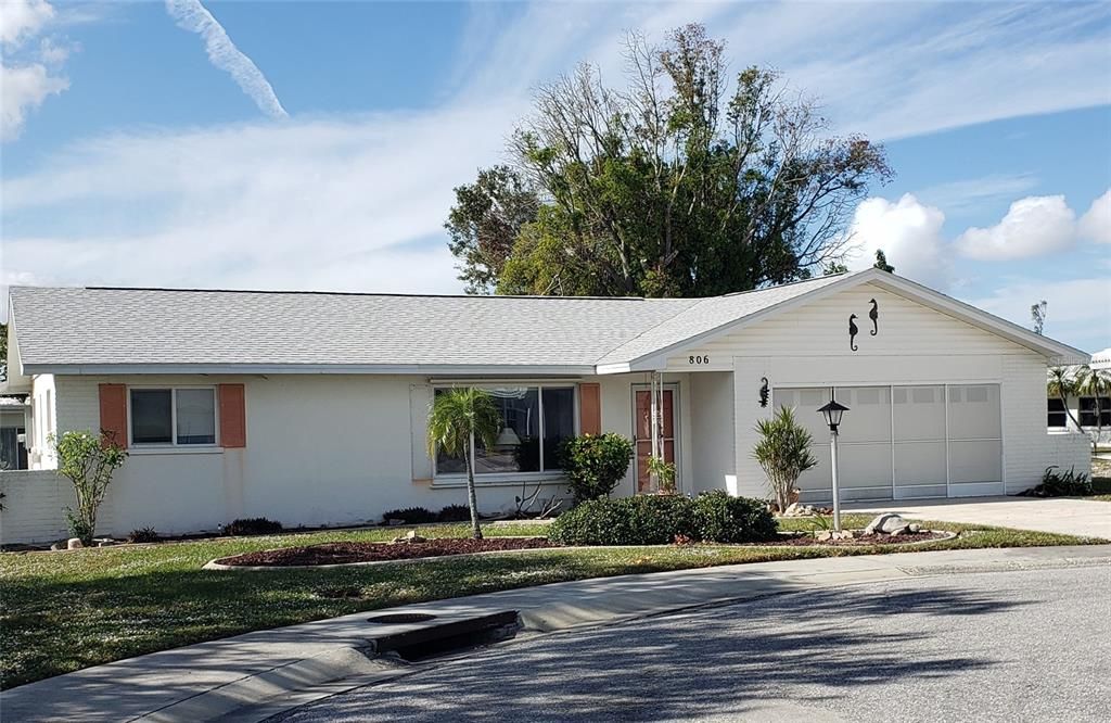 Front of home and attached garage