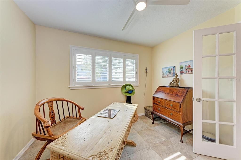 Office/Den area with French Doors