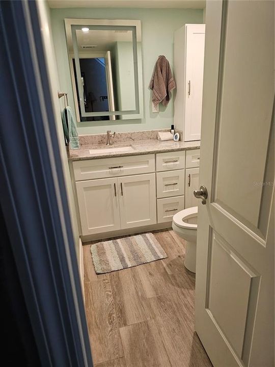 1st floor, remodeled guest bathroom.