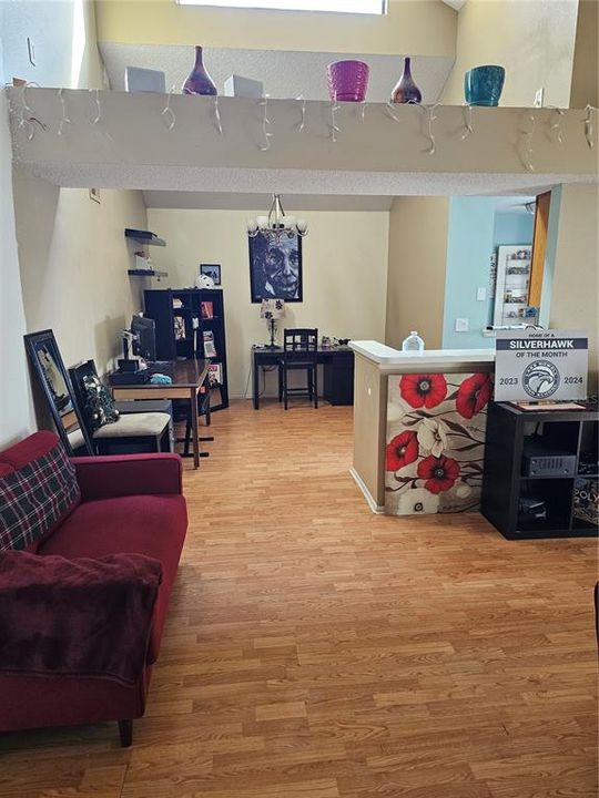 View of dining room from the living room.